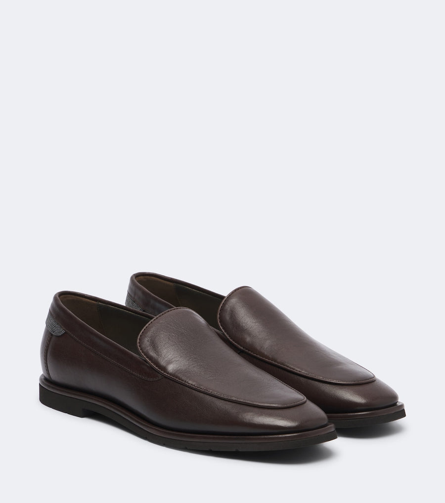 Brunello Cucinelli Monili leather loafers