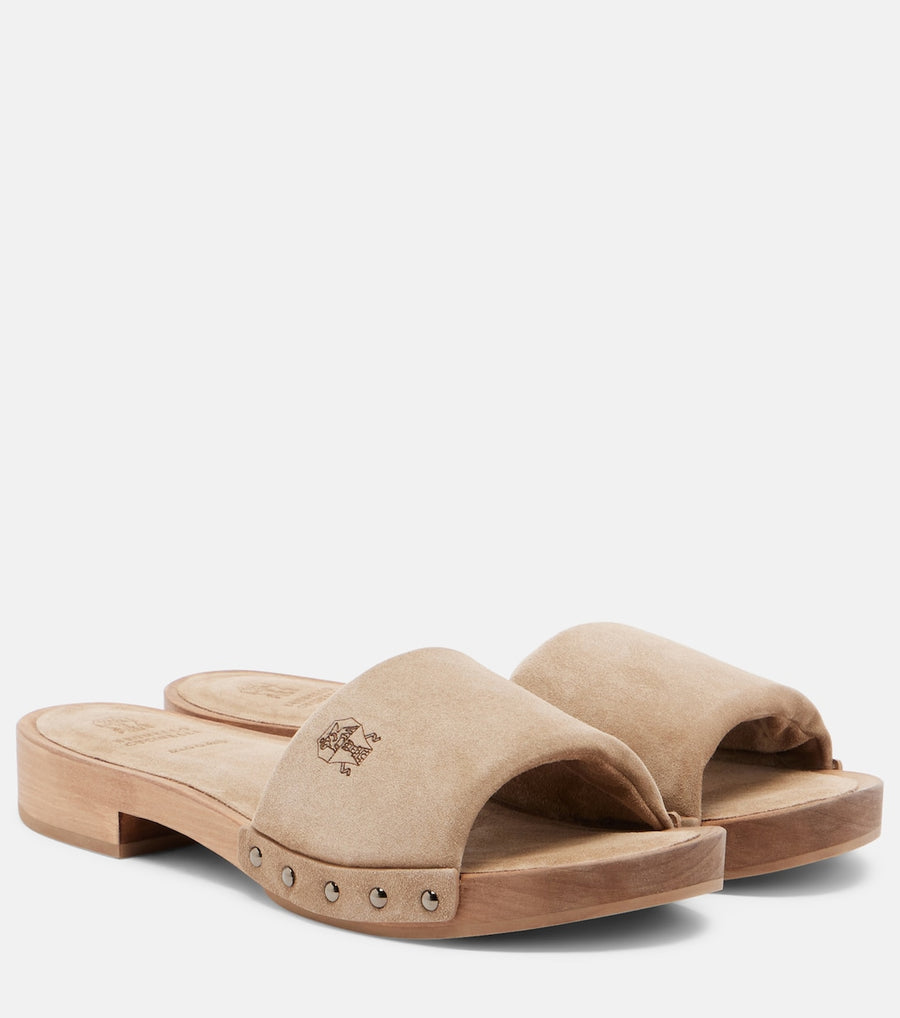 Brunello Cucinelli Suede Sandals