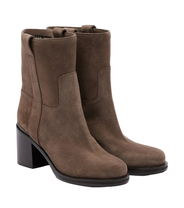 Brunello Cucinelli Monili suede ankle boots