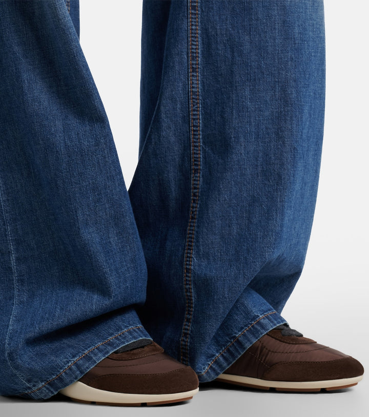 Brunello Cucinelli Monili suede-trimmed sneakers