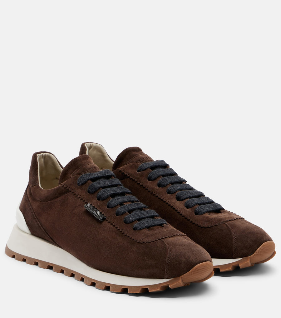 Brunello Cucinelli Monili suede sneakers