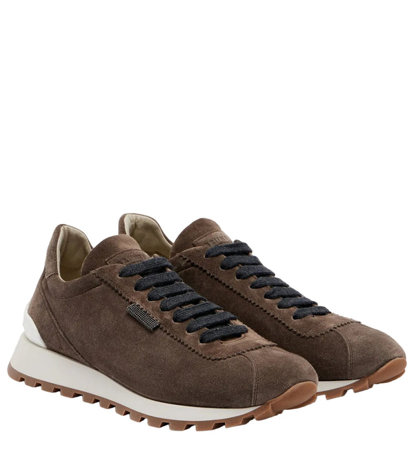 Brunello Cucinelli Monili suede sneakers