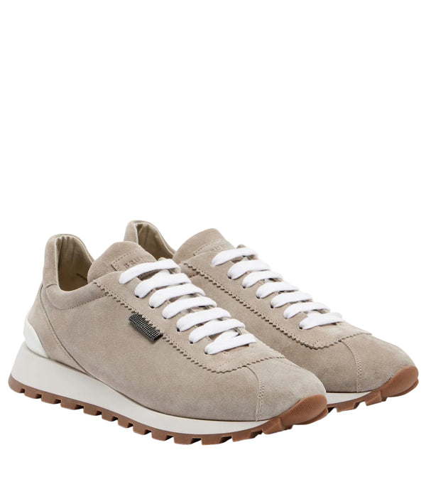 Brunello Cucinelli Monili suede sneakers