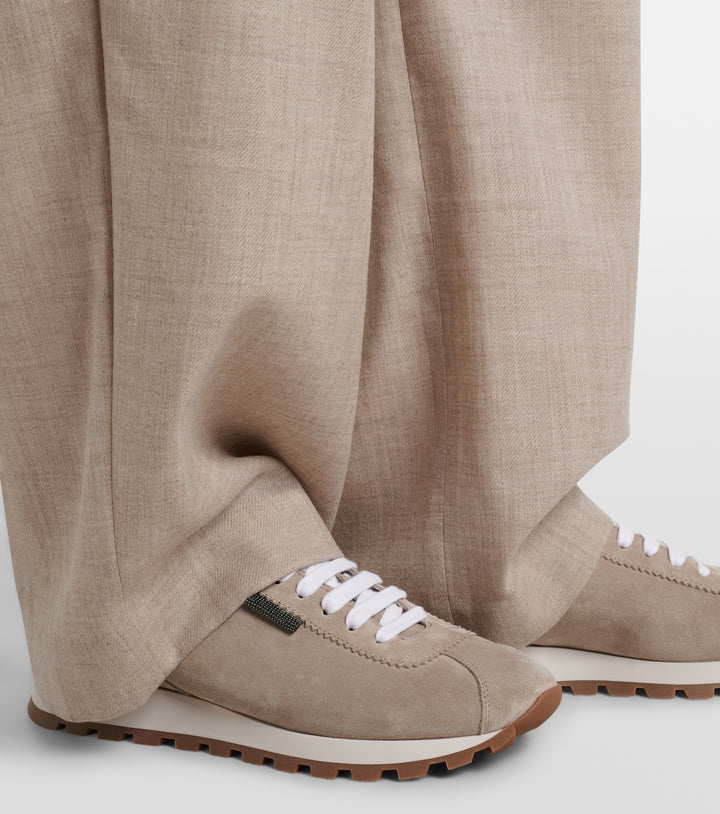 Brunello Cucinelli Monili suede sneakers