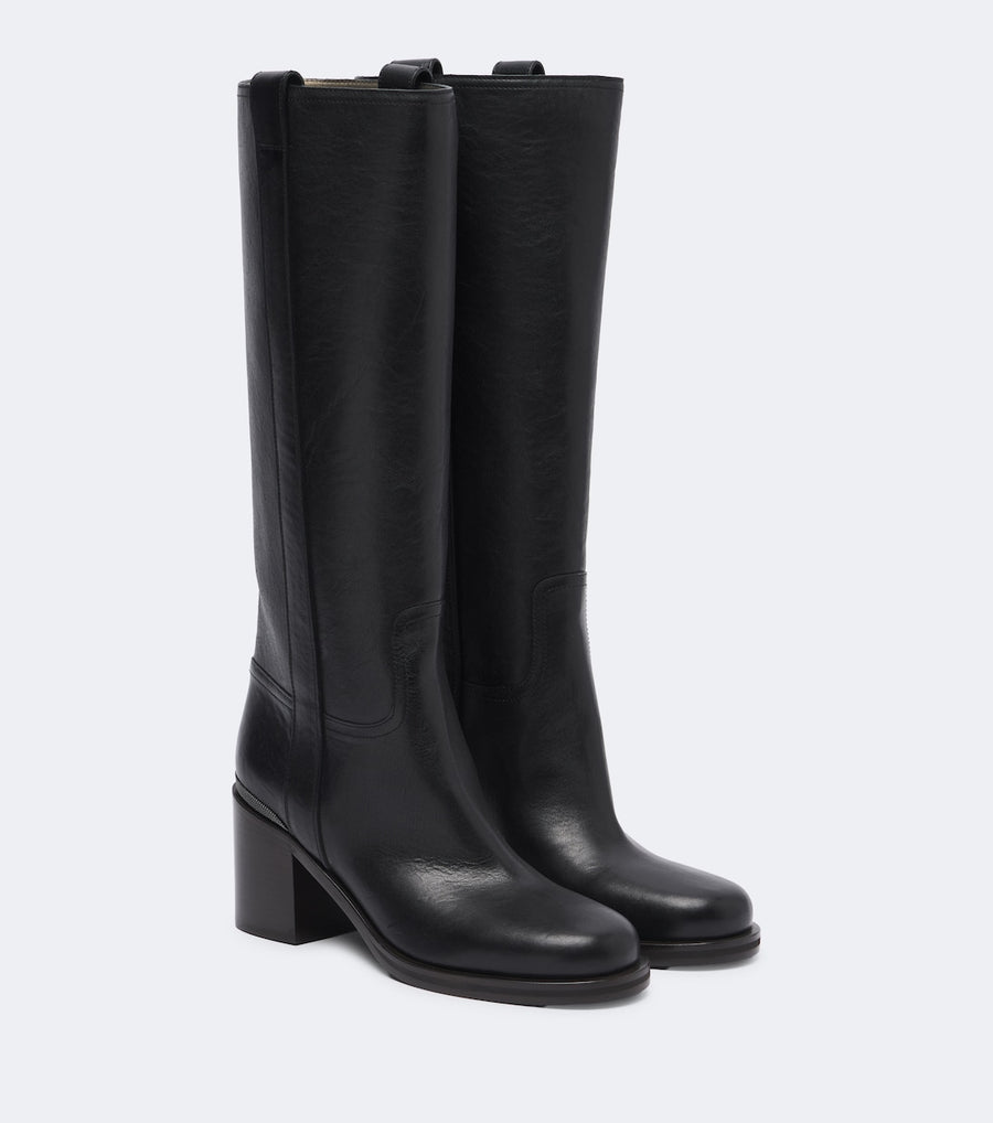 Brunello Cucinelli Monili leather knee-high boots