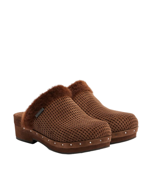 Brunello Cucinelli Monili suede clogs