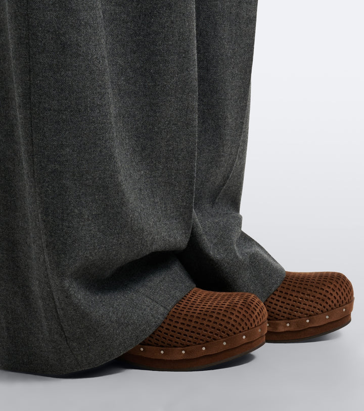 Brunello Cucinelli Monili suede clogs