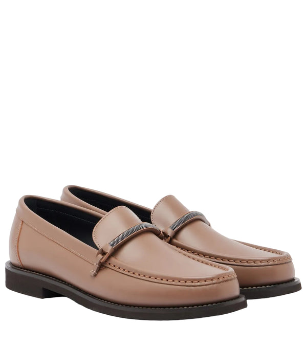 Brunello Cucinelli Monili leather loafers