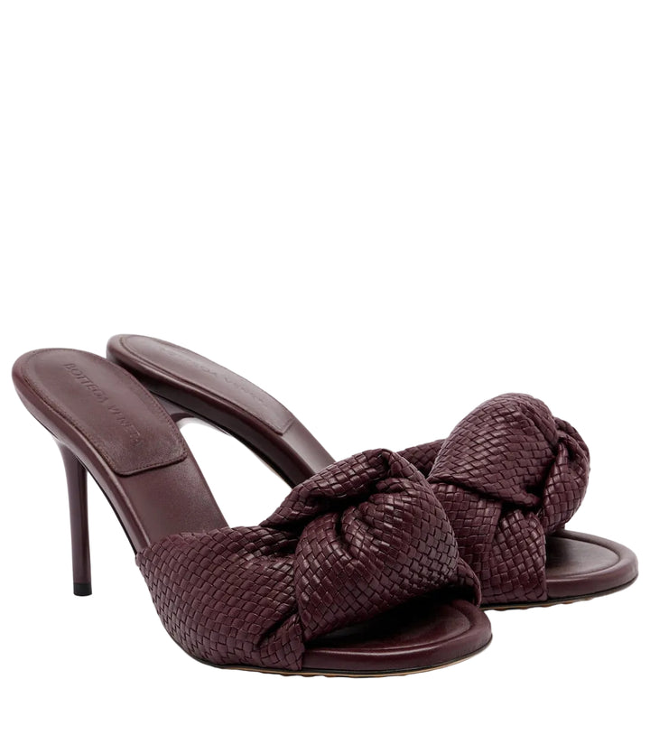 Cherry Intreccio leather sandals