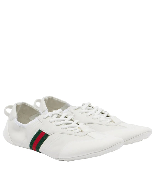 Gucci Flex suede-trimmed leather sneakers