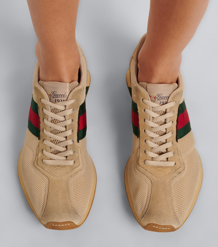 Gucci Tempo suede-trimmed sneakers