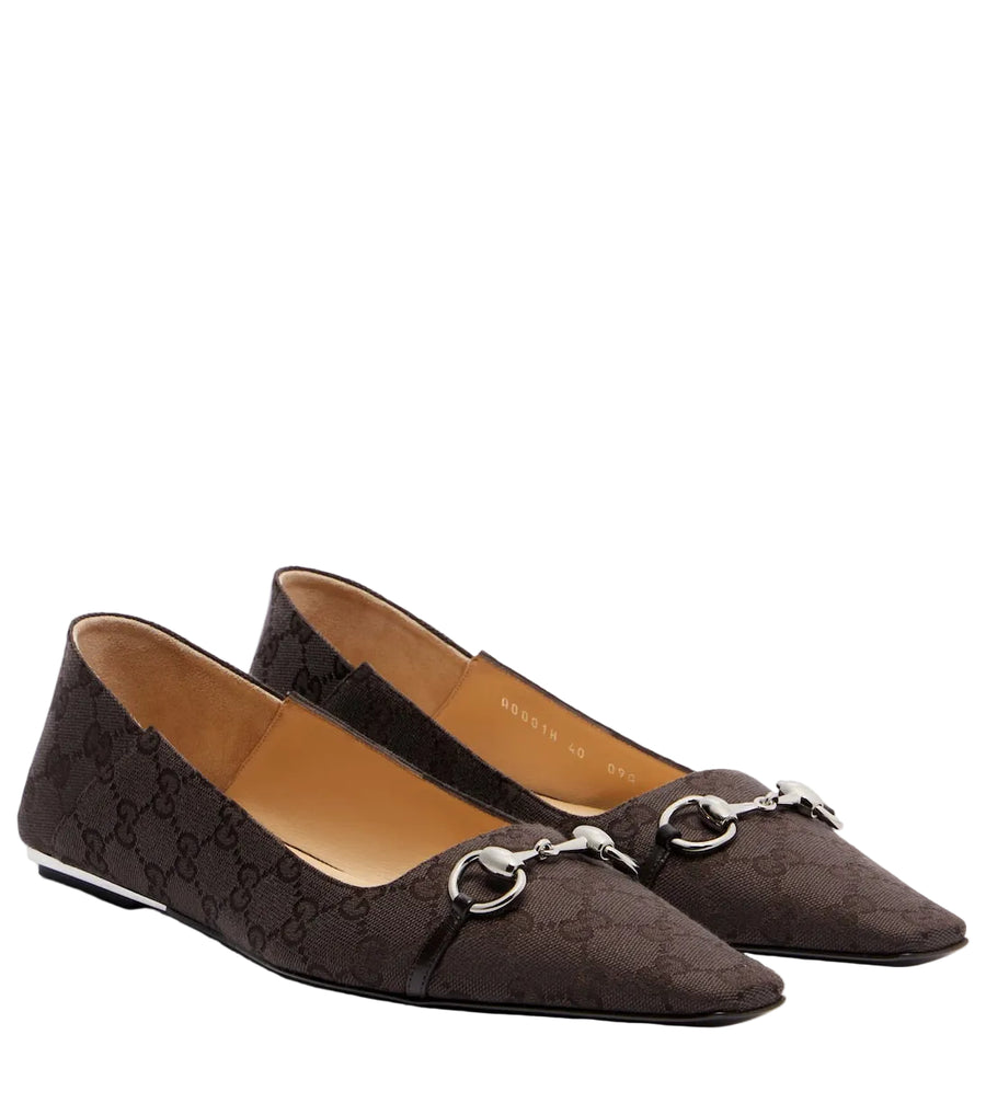 Gucci Vittoria GG canvas ballet flats