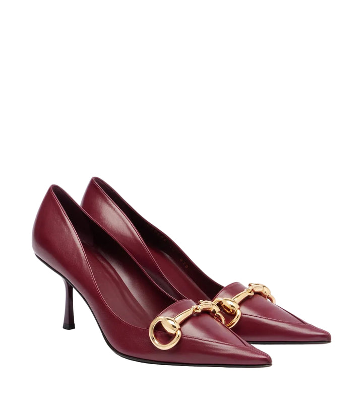 Gucci Helena Horsebit leather pumps