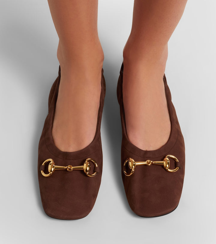 Gucci Horsebit leather ballet flats