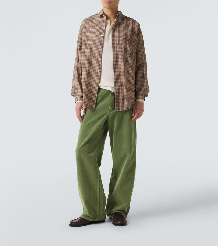 Auralee Gingham cotton poplin shirt