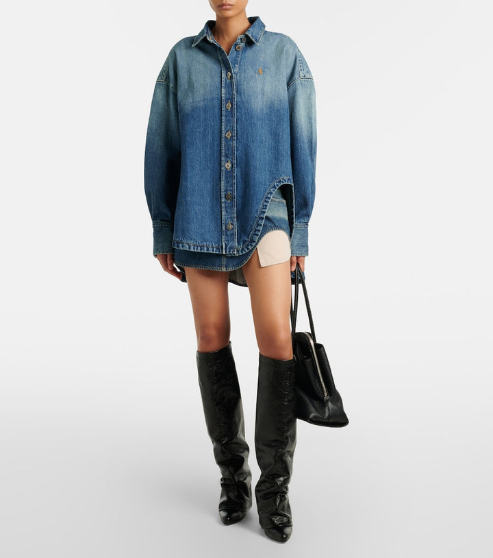 The Attico Denim miniskirt