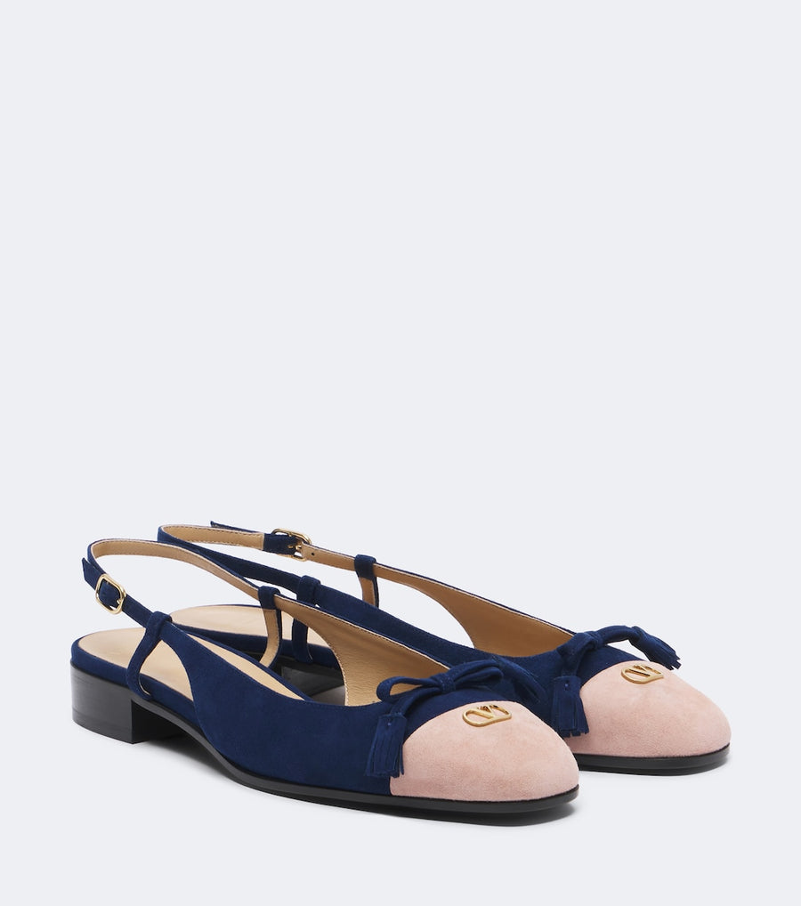 Valet Du Roi suede slingback flats