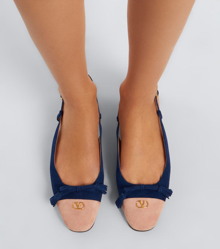 Valet Du Roi suede slingback flats