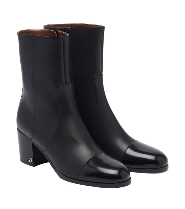 Valentino Garavani VLogo Leather Ankle Boots