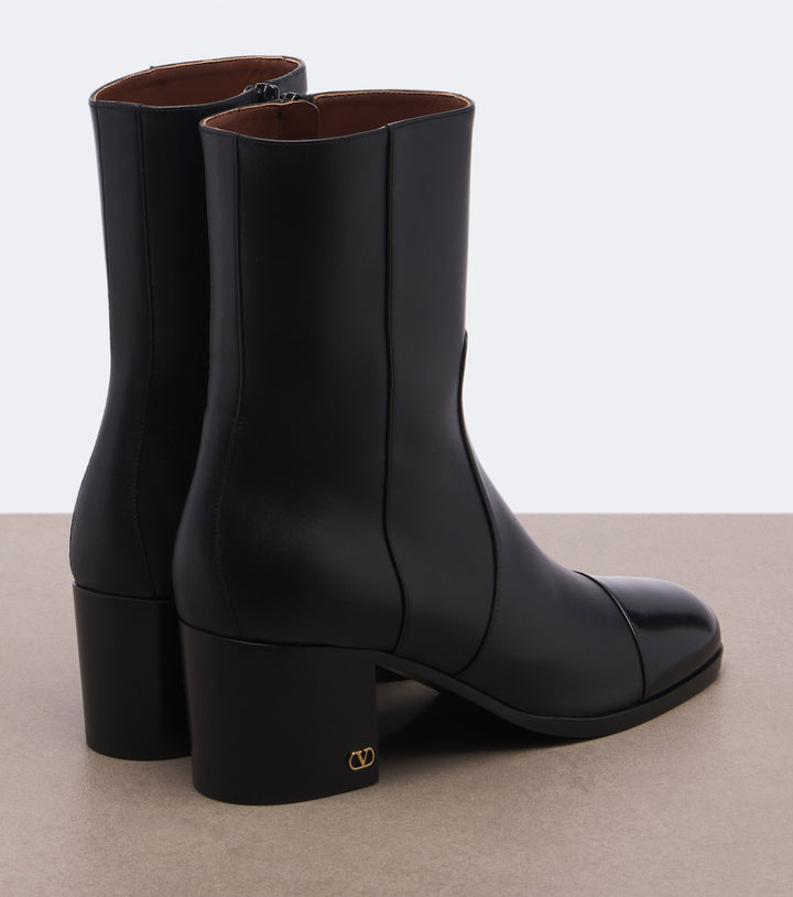 Valentino Garavani VLogo Leather Ankle Boots