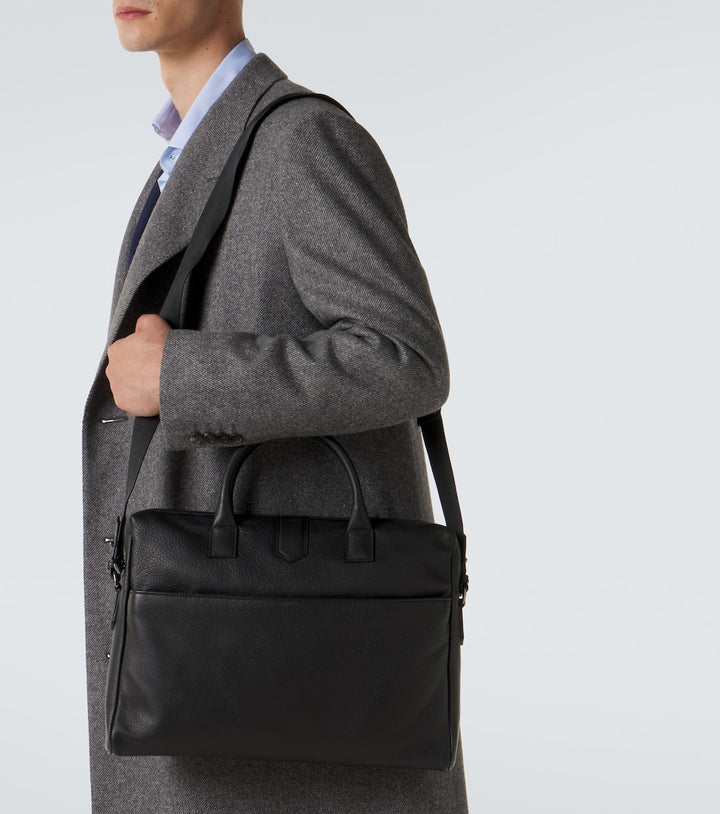 Canali Leather briefcase