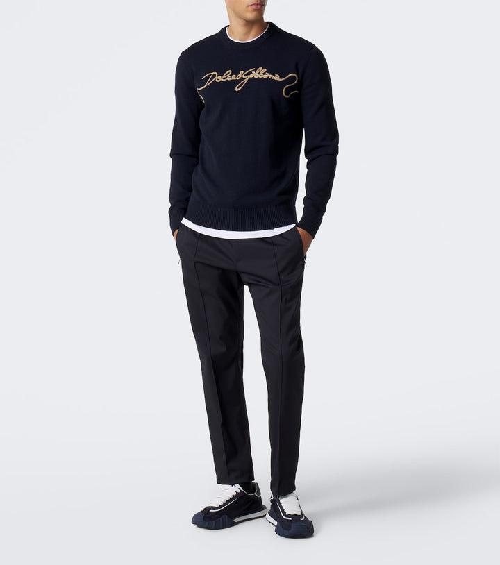 Dolce&Gabbana DG Suede-Trimmed Canvas Sneakers