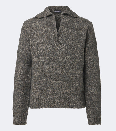 Dolce&Gabbana Wool, alpaca, and linen polo sweater