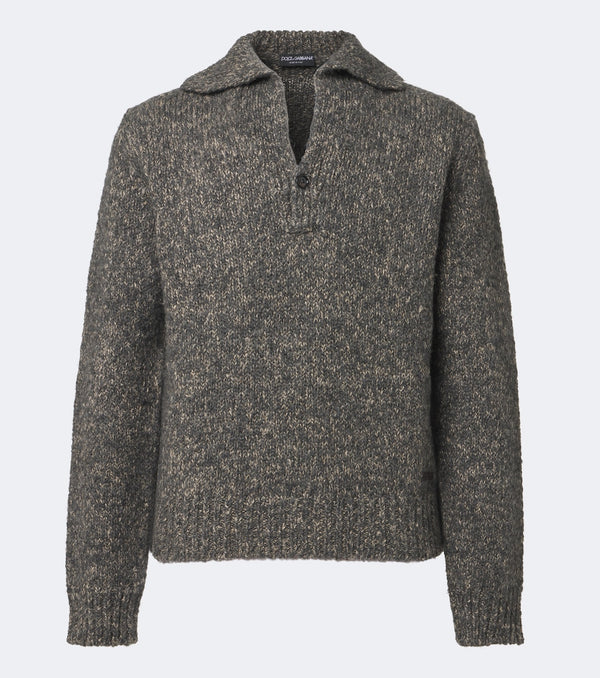 Dolce&Gabbana Wool, alpaca, and linen polo sweater