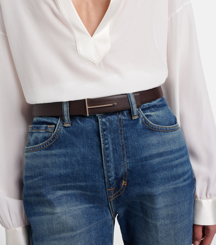 Tom Ford Slim T leather belt