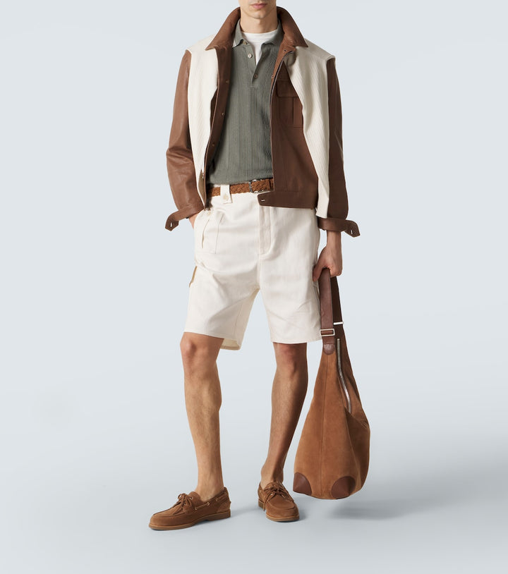Brunello Cucinelli Ribbed-knit cotton polo shirt