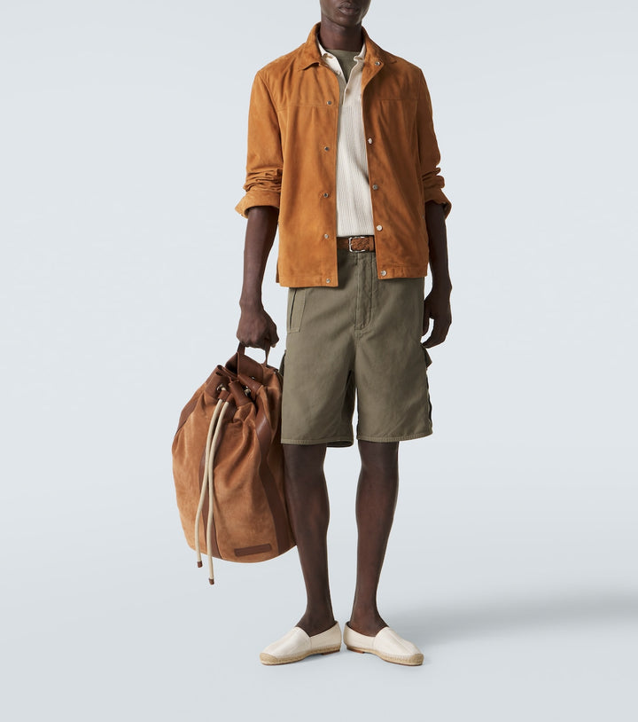 Brunello Cucinelli Ribbed-knit cotton polo shirt