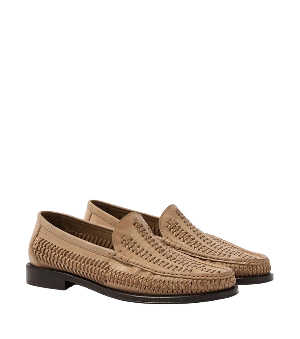 Brunello Cucinelli Woven leather loafers
