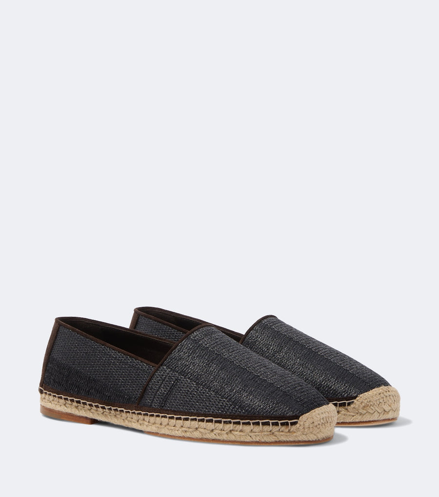 Brunello Cucinelli Suede-trimmed espadrilles