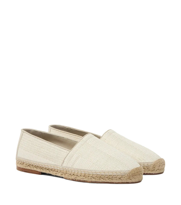 Brunello Cucinelli Suede-trimmed woven espadrilles