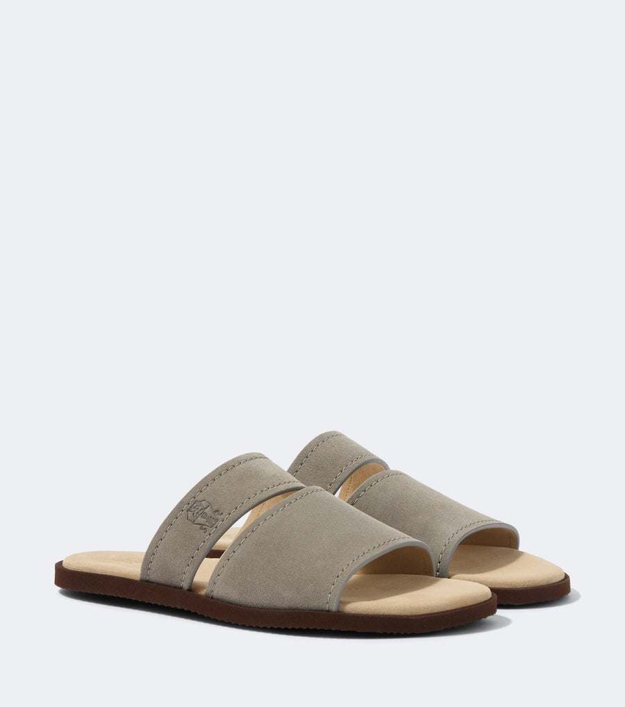 Brunello Cucinelli Logo suede sandals