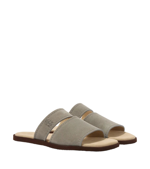 Brunello Cucinelli Logo suede sandals