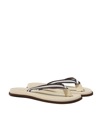 Brunello Cucinelli Striped thong sandals