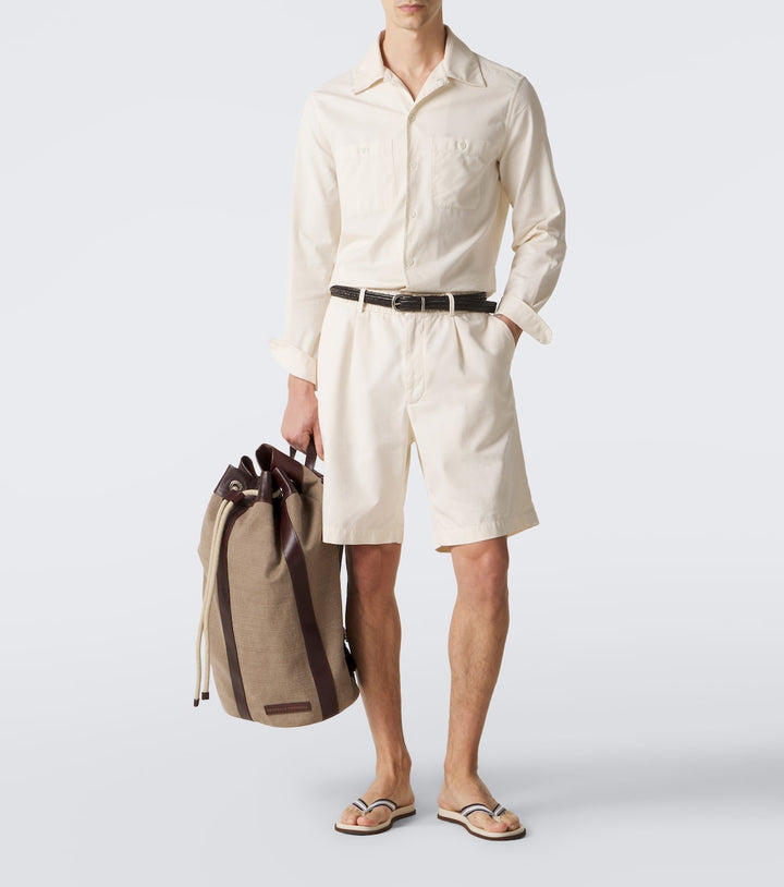 Brunello Cucinelli Striped thong sandals
