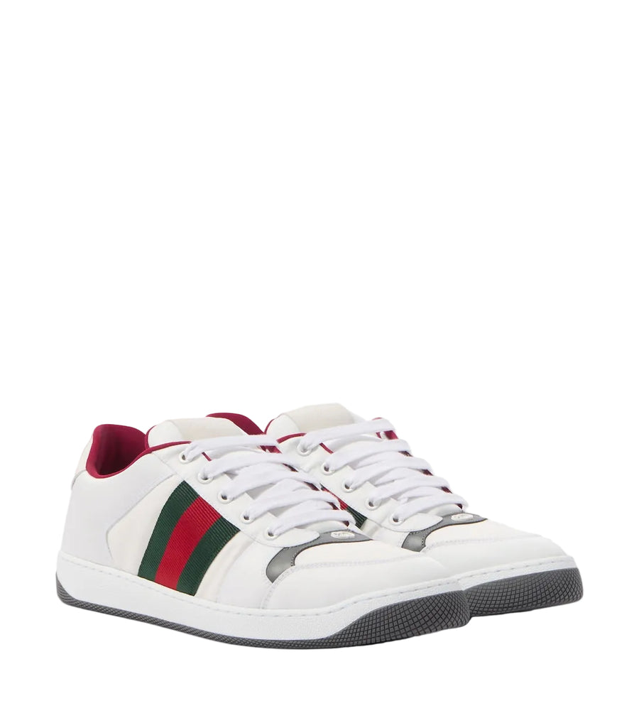 Gucci Screener leather-trimmed sneakers