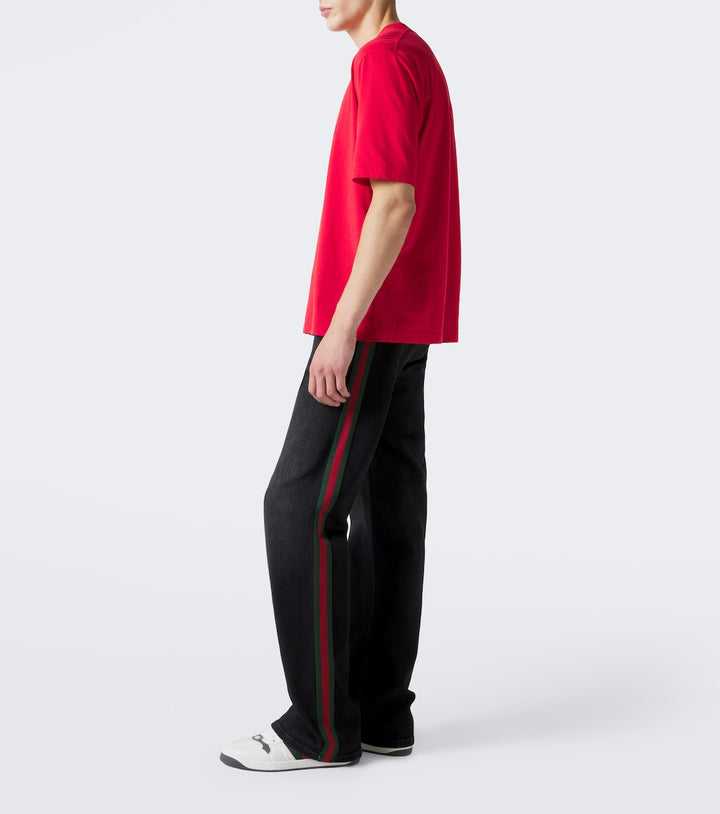 Gucci Screener leather-trimmed sneakers