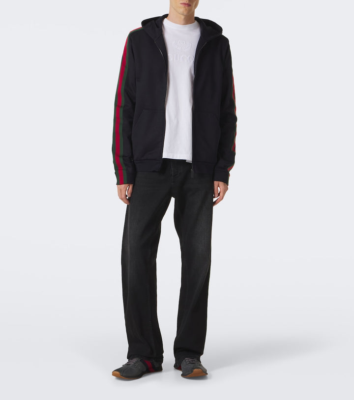 Gucci Tempo Suede-Trimmed Sneakers