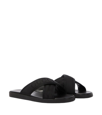 Gucci Logo jacquard sandals