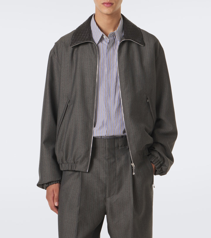 Bottega Veneta Intrecciato wool and mohair blouson jacket
