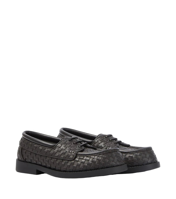 Bottega Veneta Pier Intrecciato leather boat shoes