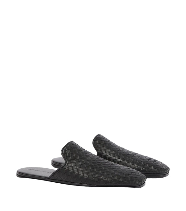 Bottega Veneta Palazzo Intrecciato Leather Mules