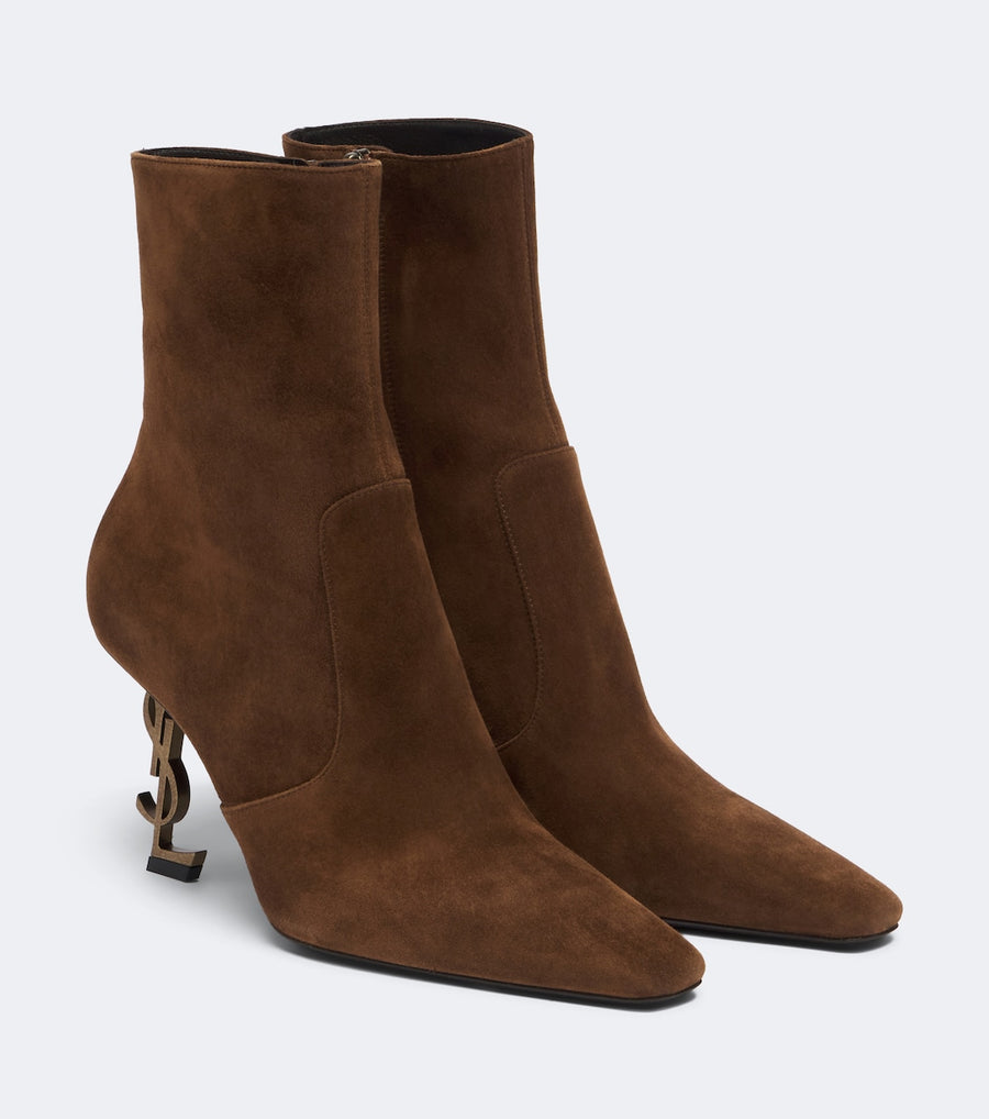 Saint Laurent Opyum Suede Ankle Boots