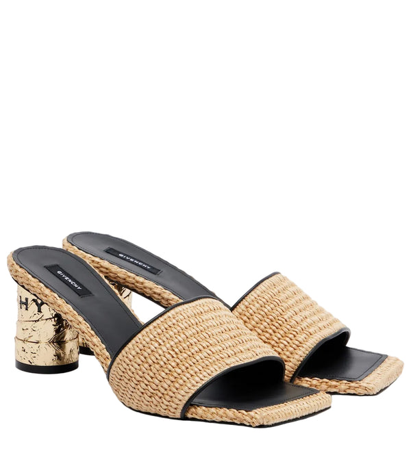 Givenchy Tape leather-trimmed mules