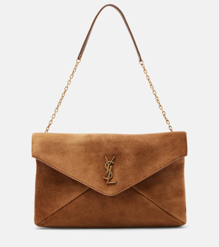 Saint Laurent Cassandre Large Suede Shoulder Bag
