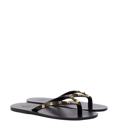 Valentino Garavani Rockstud Leather Thong Sandals