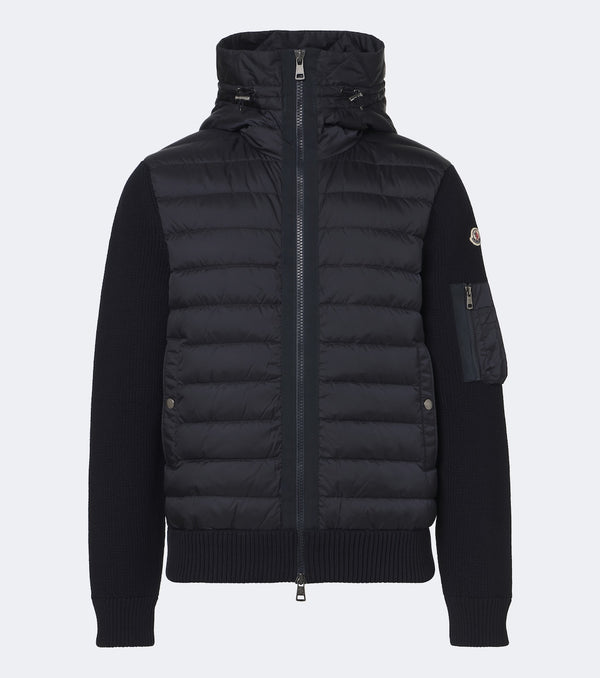 Moncler Permanent paneled wool-blend jacket